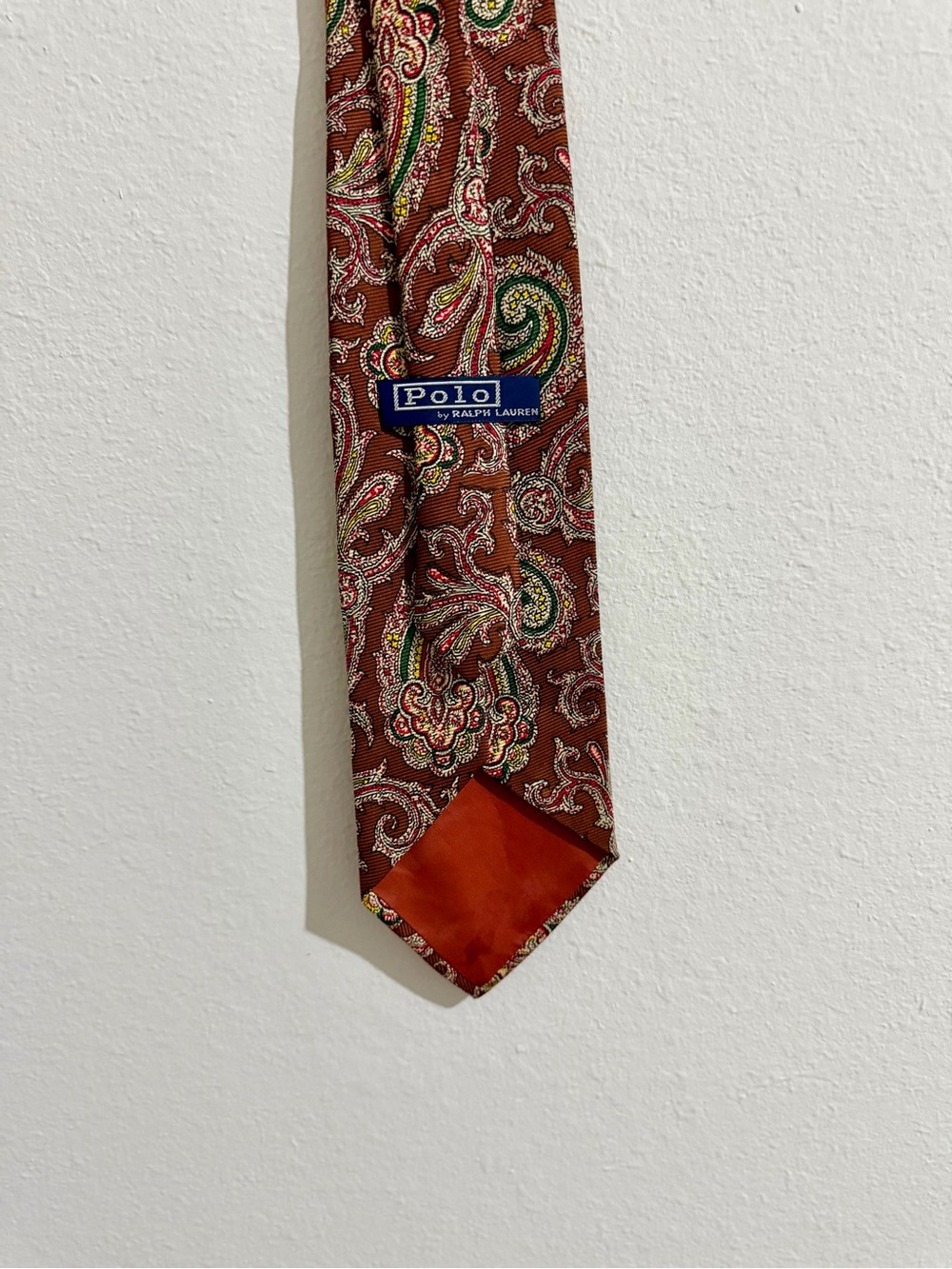 Vintage Polo by Ralph Lauren Men's Brown Paisley Silk Tie